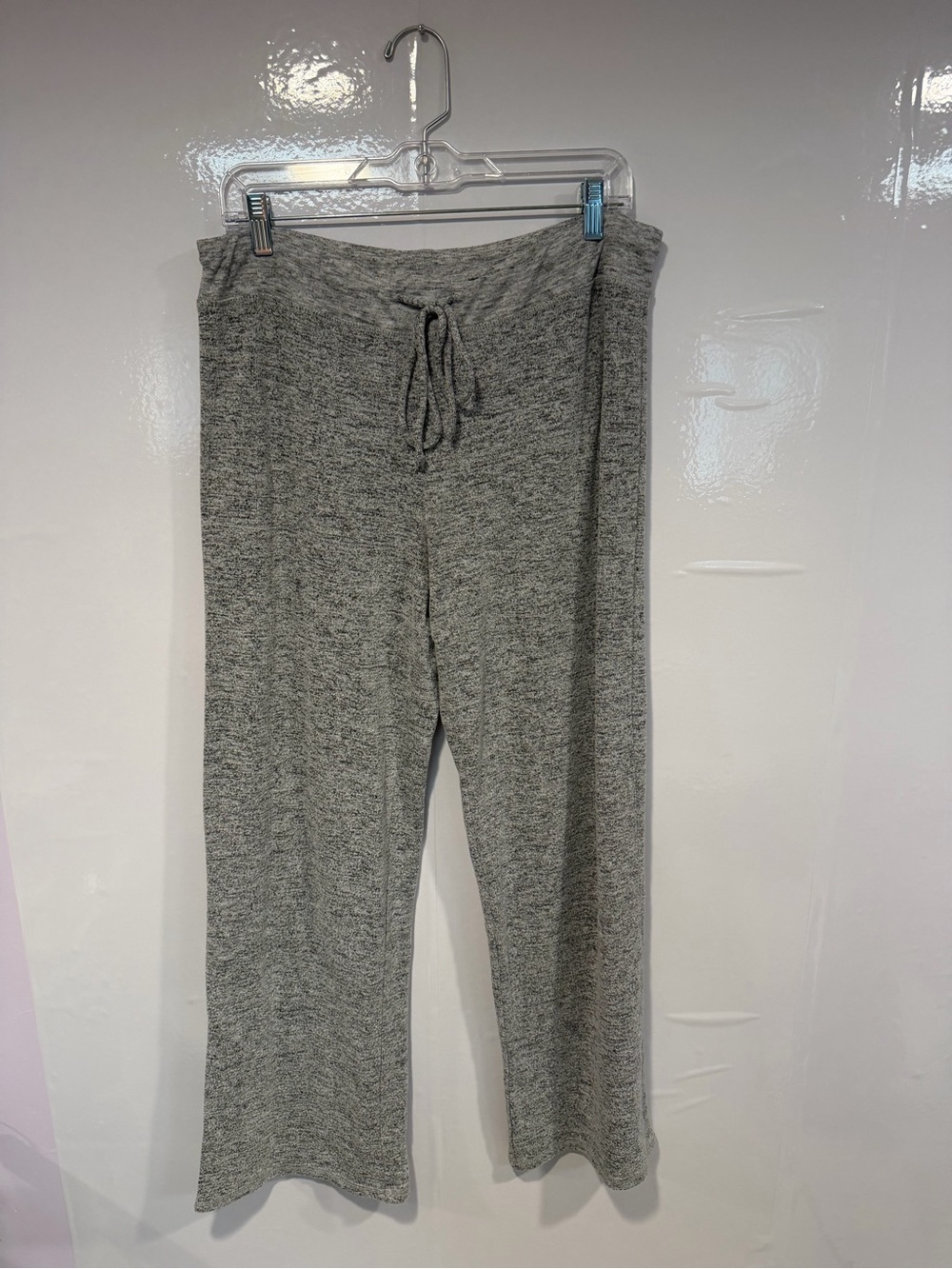 Cozy Gray Knit Felina Drawstring Lounge Pants